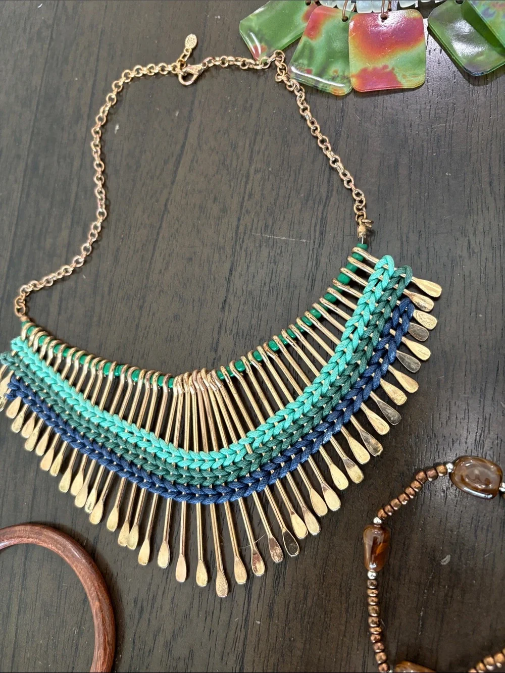 Boho Mixed-Color Statement Necklace Collection - Multi - Picture 7 of 10